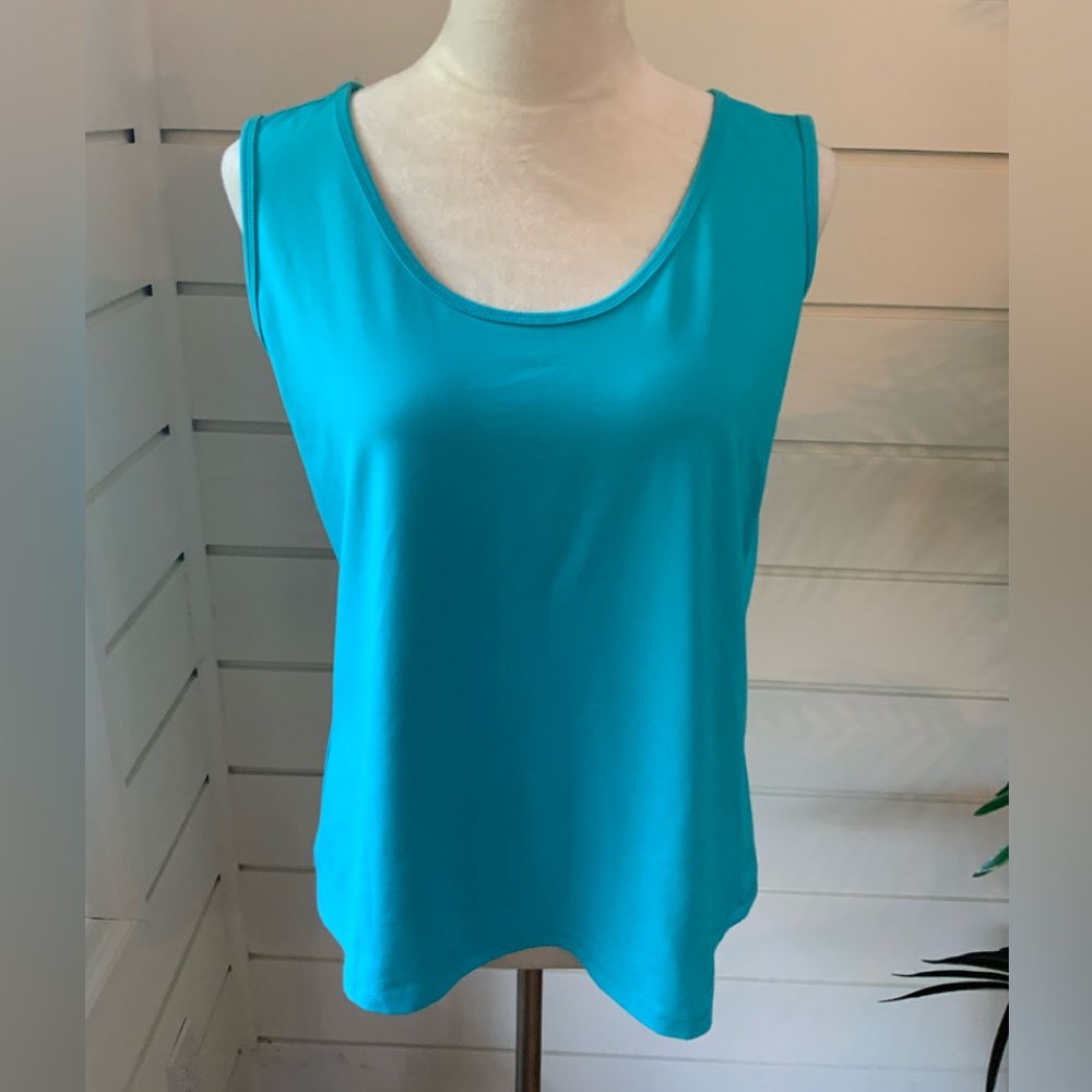 Plus Size Clear Sky Woman Aqua Blue Tank Size 1X